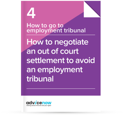 Picture of the cover of guide about how to settle your employment tribunal case