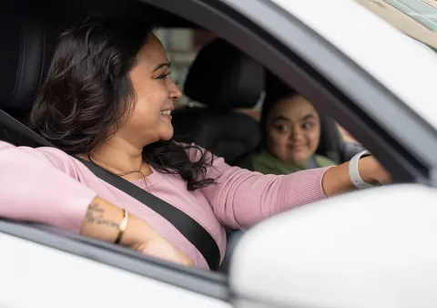 woman driving