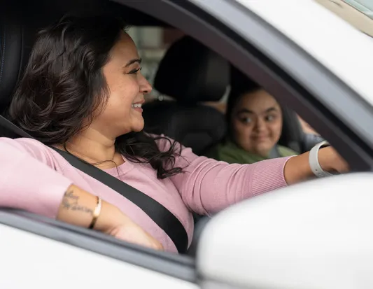 woman driving